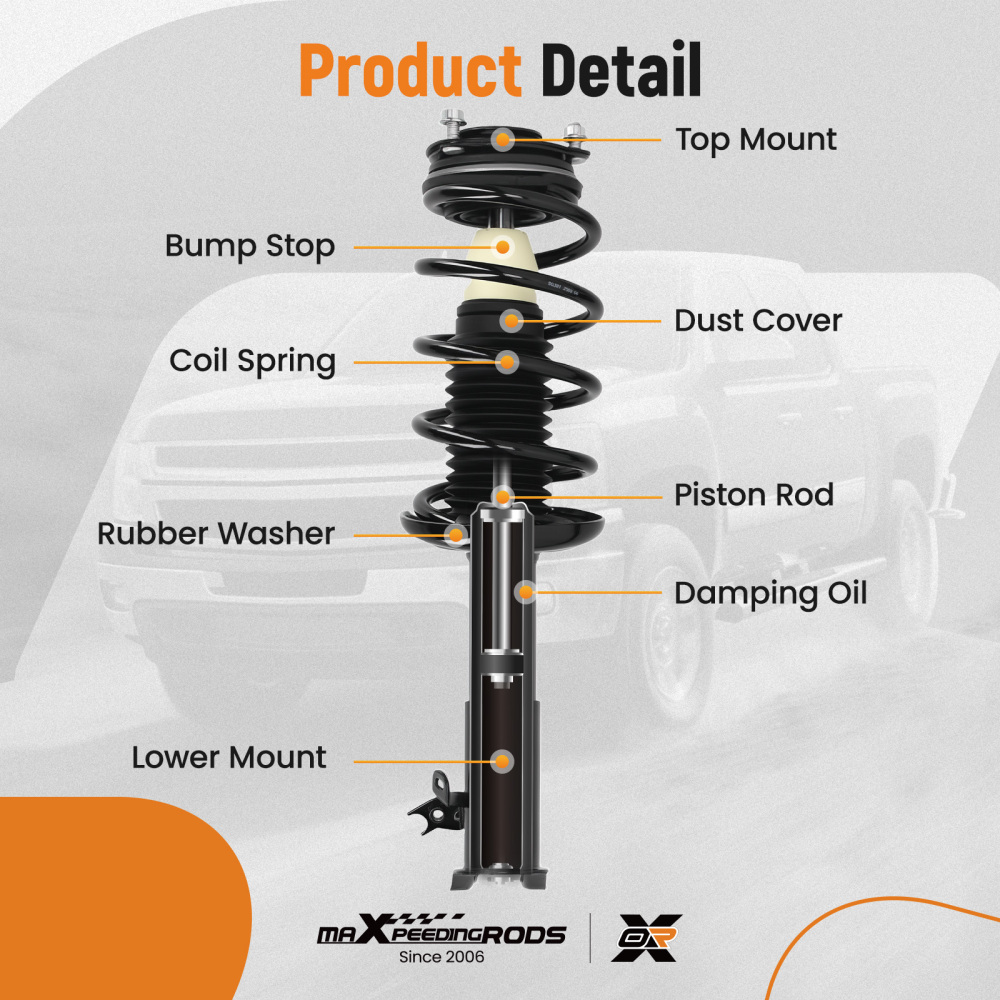Front Rear Struts Shocks Assembly For 2006-2011 compatible for Honda Civic 1.8L 1.3L DX DX-G EX