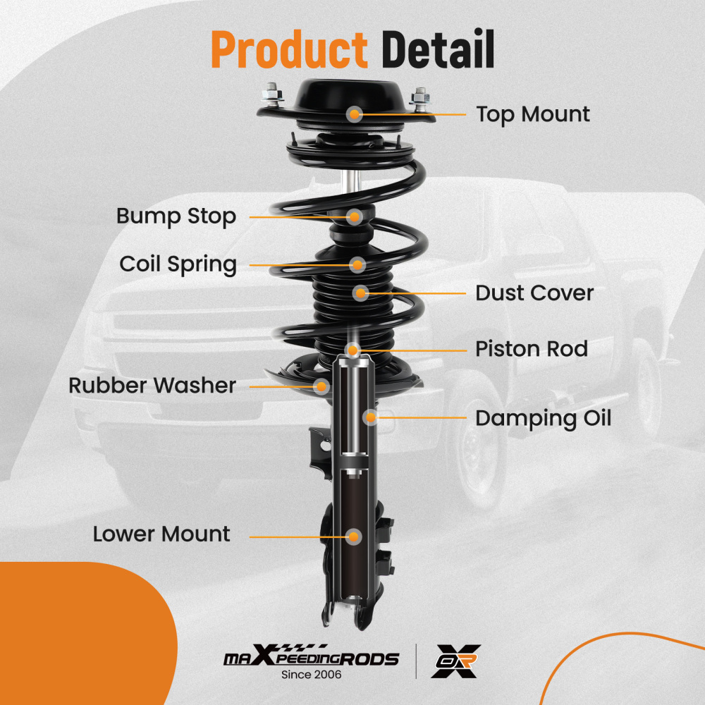 maXpeedingrods 4Pcs Front & Rear Struts for Hyundai Elantra 2011-2016