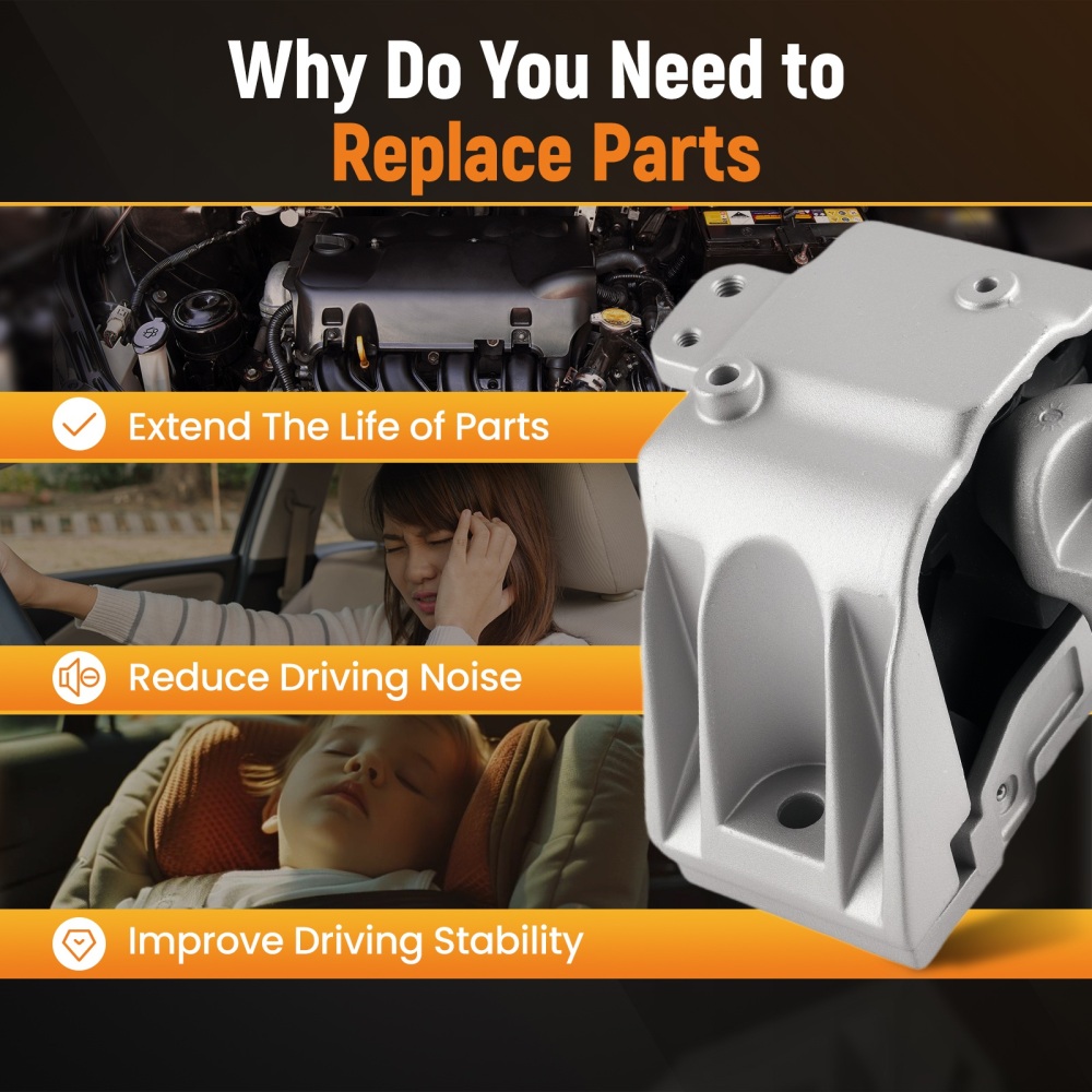 3x Supporto motore compatibile per Audi A3 8L1 compatibile per VW Golf 4 Skoda Seat 1.8T 1.9TDI 1J0199555AJ