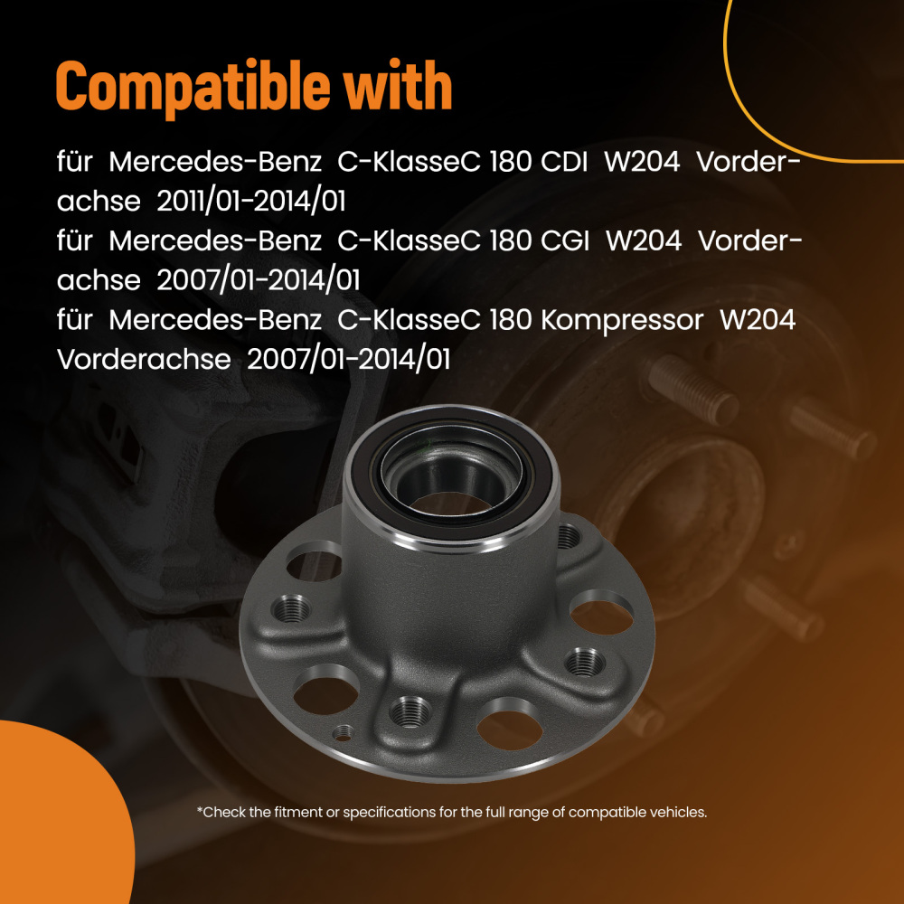 Cuscinetto ruota Anteriore compatibile per Mercedes C180/C200 SW S204 2007-2014 2043300625