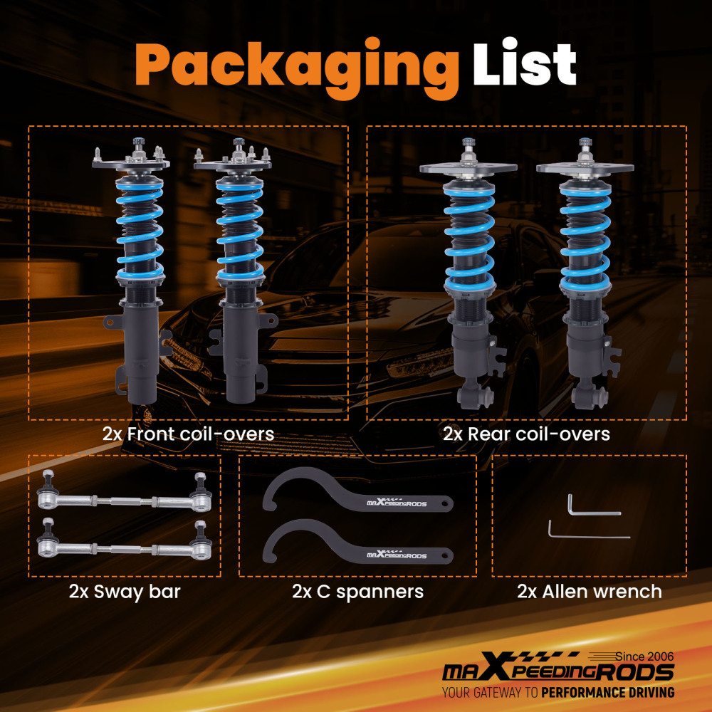 Coilovers Suspension Kit compatible for Mini R56 One Cooper S D SD 2007-2013