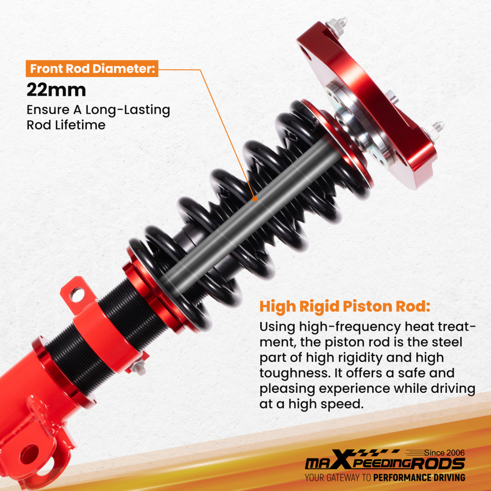 Assetto Regolabile Molle Ammortizzatori compatibile per Mercedes W204 Classe C 2008-2014