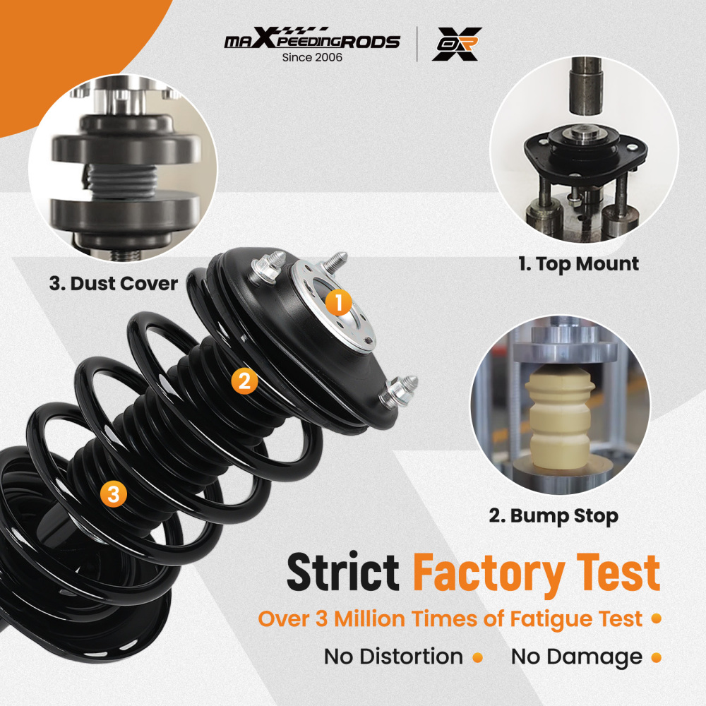 Front Struts with Coil Spring Assembly compatible for Toyota Prius 2010-2015 172689 172688