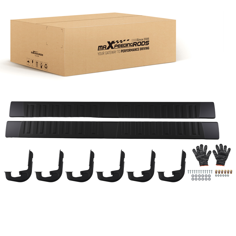 6 Aluminum Side Step Boards compatible for Chevy Silverado/GMC Sierra 2007-2019 77