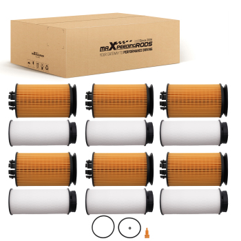 6pc Oil And Fuel Filter Kit compatible for Mitsubishi Fuso Canter FE125 FE160 FE180 2012-17