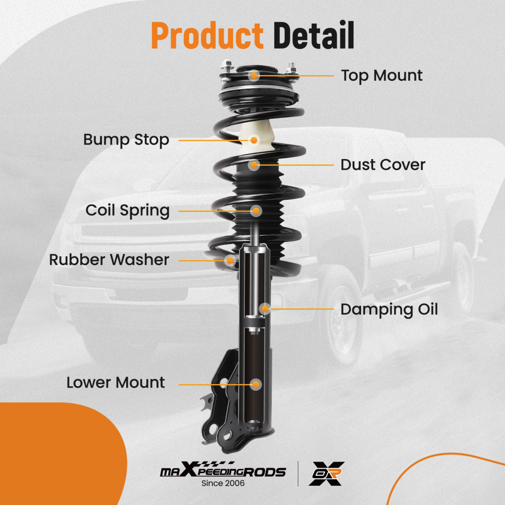 Suspension Front Strut Spring Assembly compatible for Volvo S60 2001-2009 S80 1999-2006