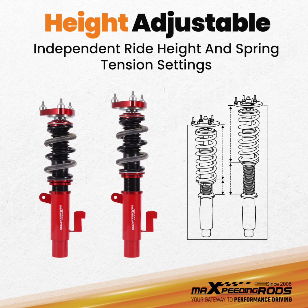 MaXpeedingrods Coilovers Shocks Struts compatible for Volvo S40 V50 compatible for FWD 2005-2012