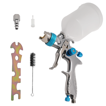 HVLP Spray Gun Gravity Feed 1.3mm Nozzle for Paint Furniture Auto Projects 600ml