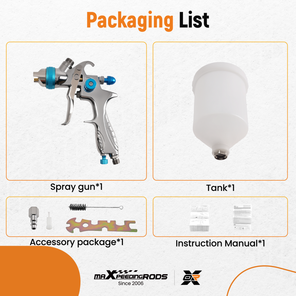 HVLP Spray Gun Gravity Feed 1.3mm Nozzle for Paint Furniture Auto Projects 600ml