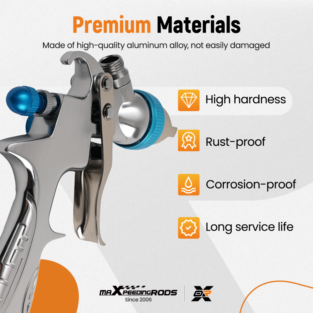 HVLP Spray Gun Gravity Feed 1.3mm Nozzle for Paint Furniture Auto Projects 600ml