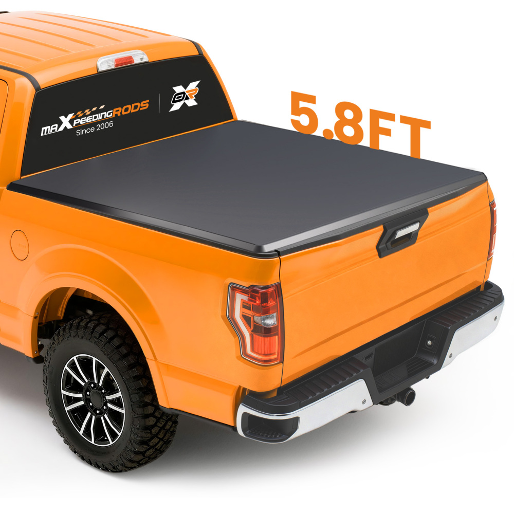 5.8ft Bed Soft Roll Up Tonneau Cover compatible for Chevy Silverado GMC Sierra 1500 2007-24