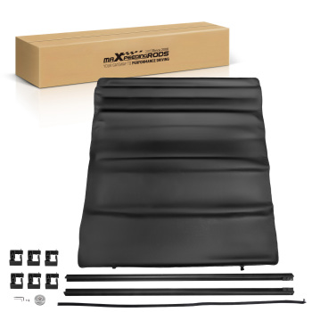 6.5ft Roll Up Tonneau Cover compatible for Ford F-150 Fleetside Bed 2015-2025 with LED Lamp