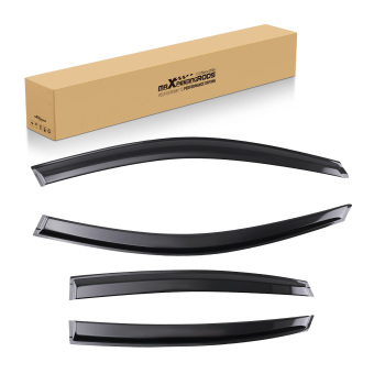 4PC Rain Guards Window Visors compatible for Nissan Altima 2013-2018 Black Tinted Set