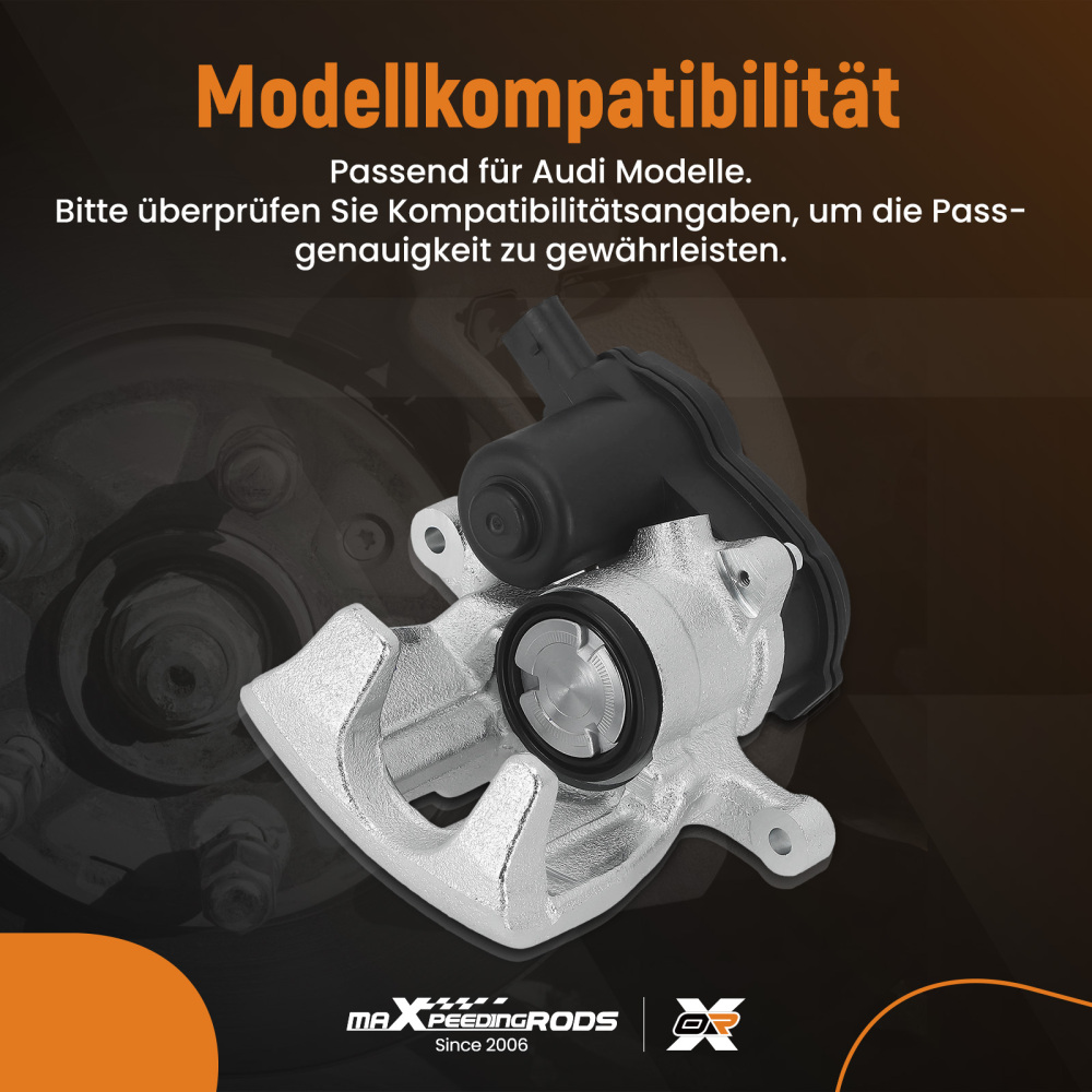 Brake Caliper Rear Left compatible for Audi A4 A5 Q5 8K2 B8 8T3 8R 2007-16 8K0615403E 43mm