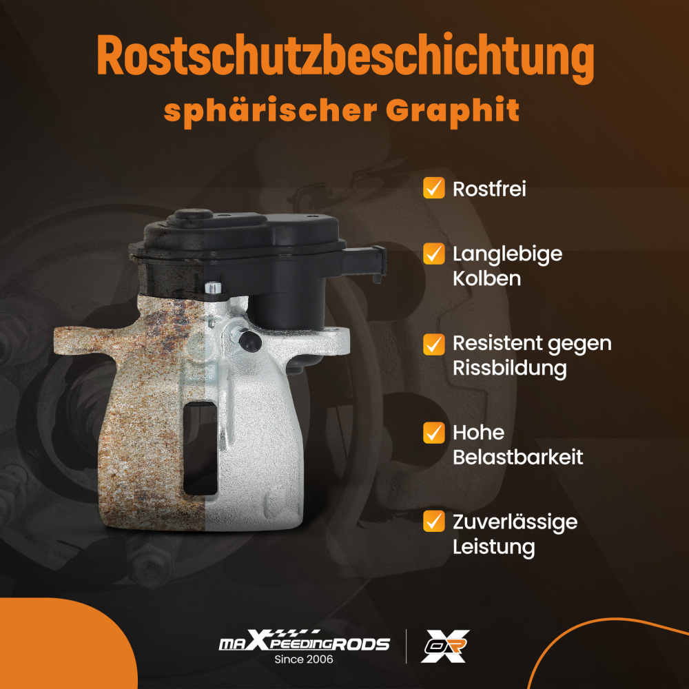 Brake Caliper Rear Left compatible for Audi A4 A5 Q5 8K2 B8 8T3 8R 2007-16 8K0615403E 43mm