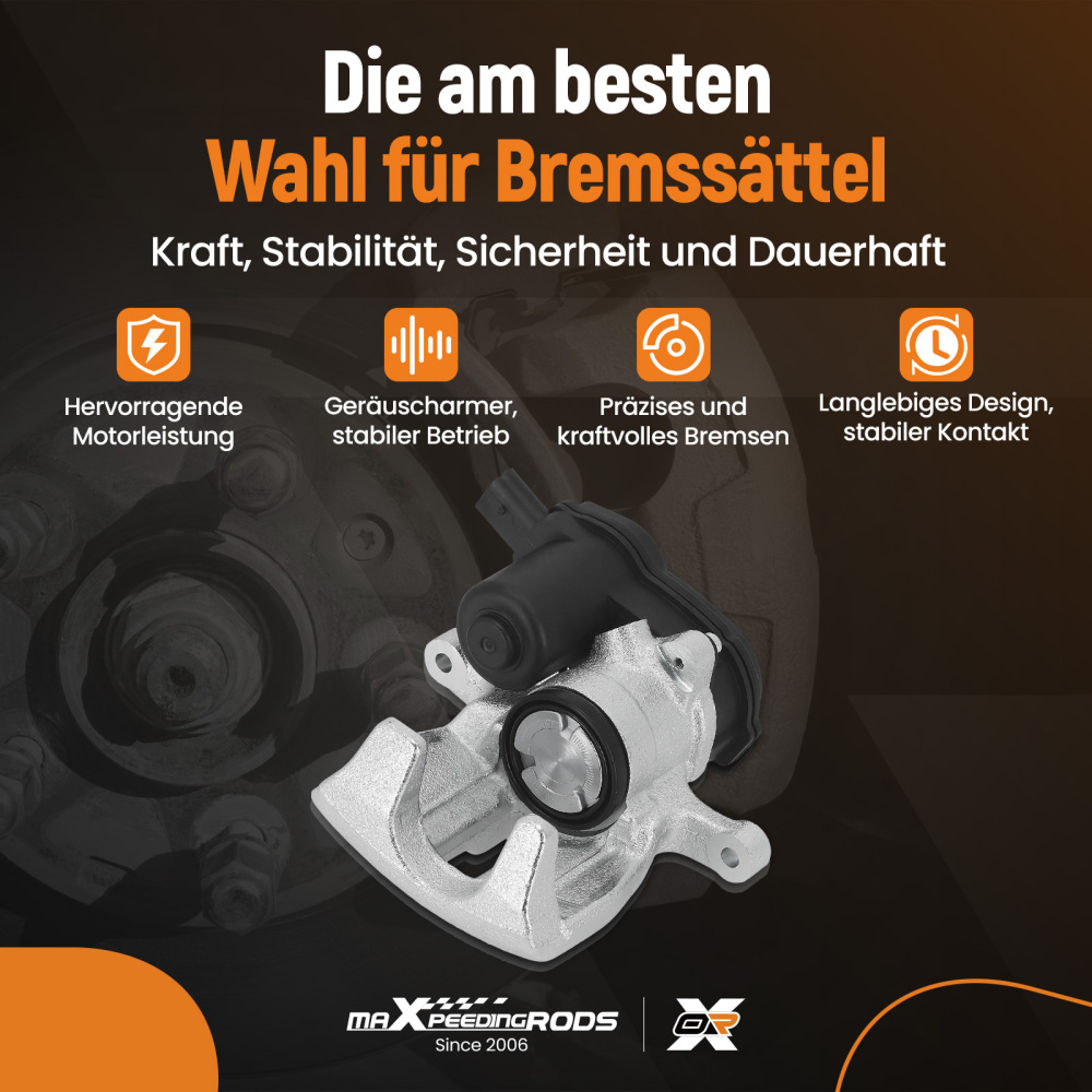 Brake Caliper Rear Left compatible for Audi A4 A5 Q5 8K2 B8 8T3 8R 2007-16 8K0615403E 43mm