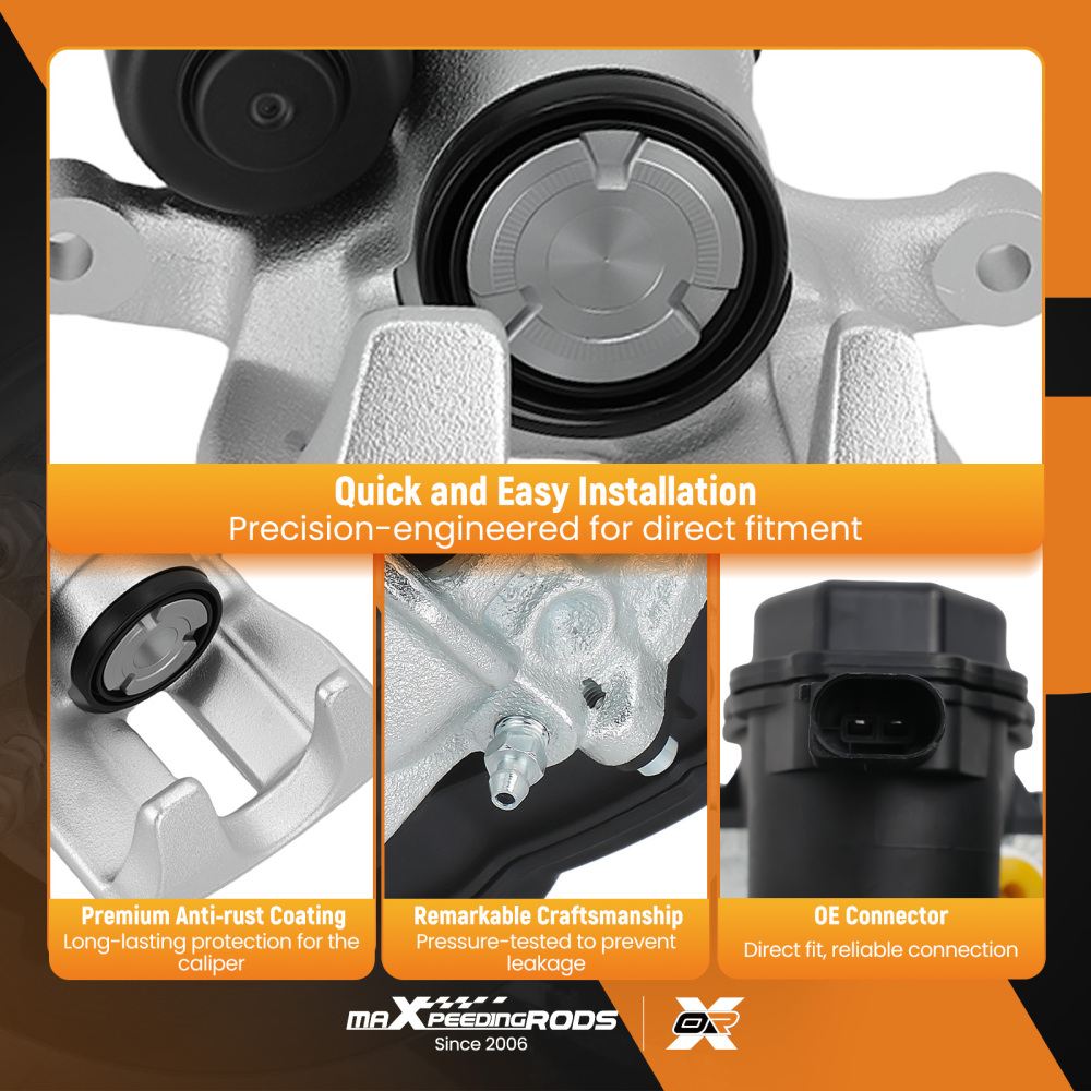 Brake Caliper Rear Left compatible for Audi A4 A5 Q5 8K2 B8 8T3 8R 2007-16 8K0615403E 43mm