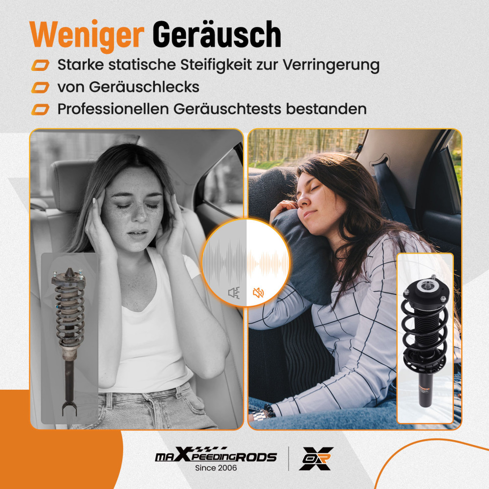 Front 2 Complete Shock Struts Assembly compatible for VW Tiguan (2WD,4WD) 2007-2018