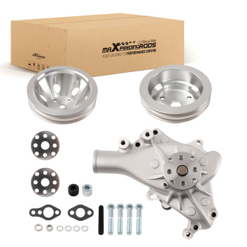 LWP High Volume Long Water Pump2 Groove Pulley Crankshaft for SBC compatible for Chevy 283