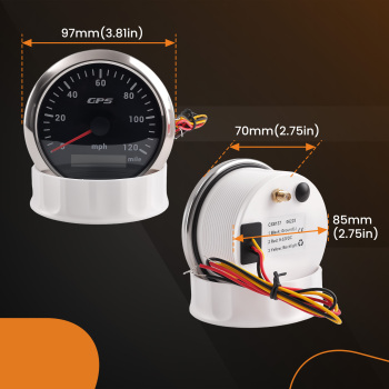 85mm GPS Speedometer Odometer 0-120MPH Gauge For Marine Boat Car Truck 9~32V DC