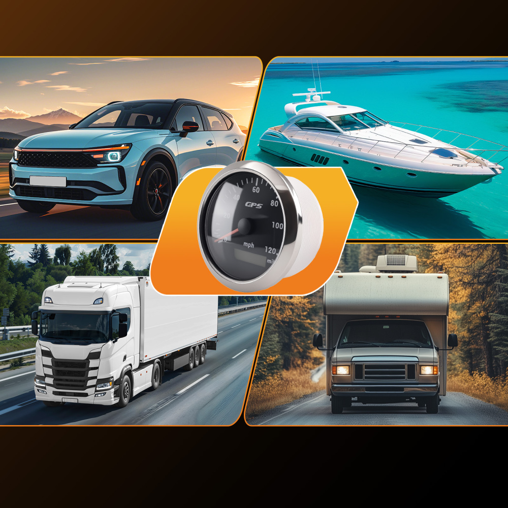 85mm GPS Speedometer Odometer 0-120MPH Gauge For Marine Boat Car Truck 9~32V DC