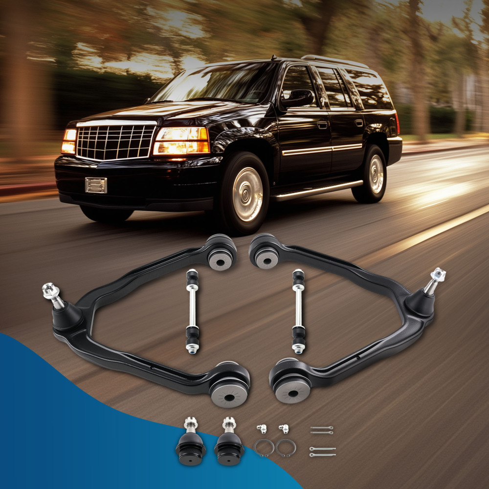 Front Upper Control Arms w/Ball Joint Sway Bars Kit for 1999-2006 compatible for Silverado 1500