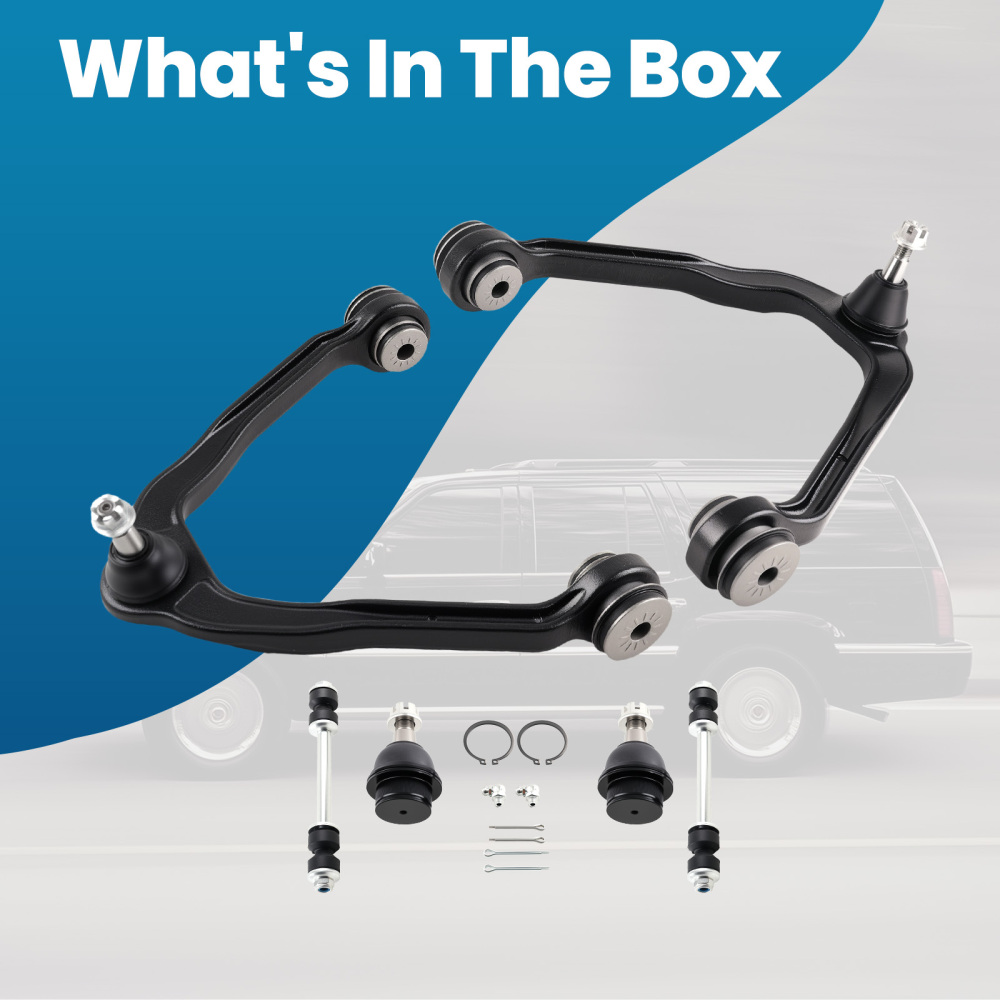 Front Upper Control Arms w/Ball Joint Sway Bars Kit for 1999-2006 compatible for Silverado 1500