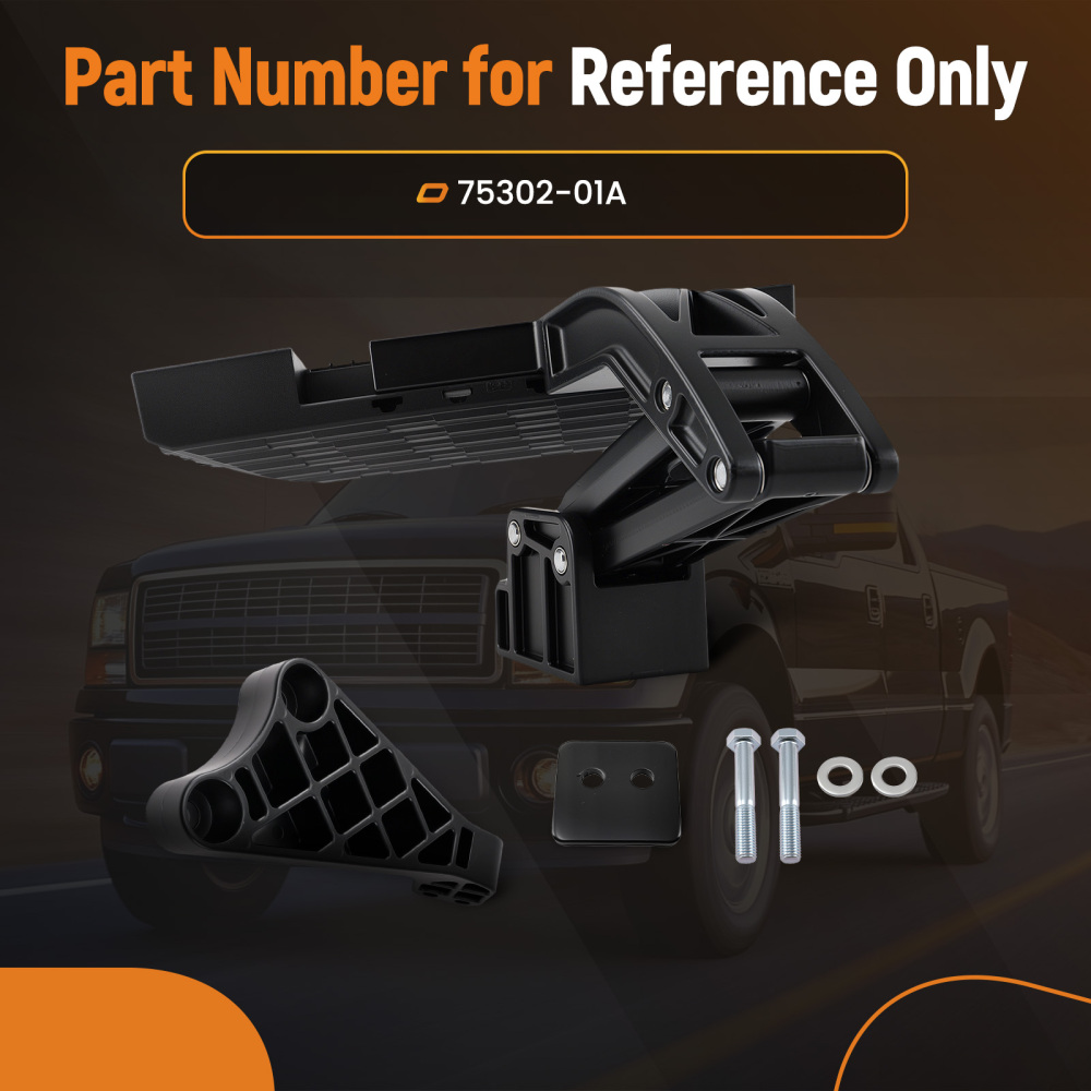 Aluminum Flip Down Step compatible for Ford F-150 2006-2014 V6 V8 75302-01A Under Bumper