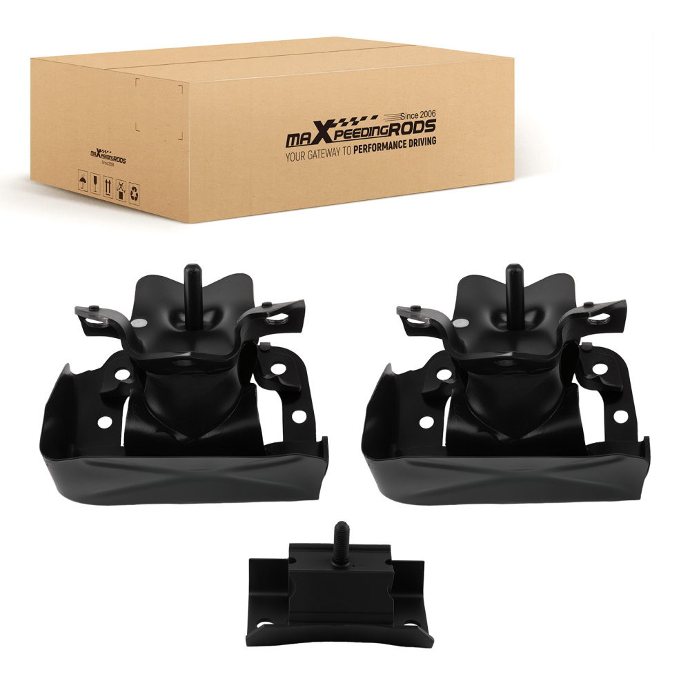Engine MotorAutomatic Transmission Mount compatible for GMC V6 4.3L RWD 2008-2013 3PCS