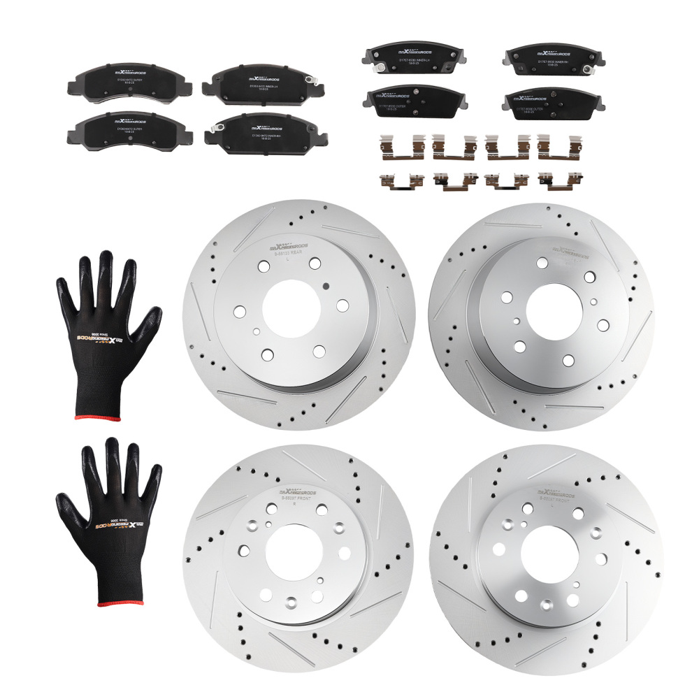 Front Rear Brake Rotors+Calipers w/Pads compatible for Cadillac Escalade (ESV) 2015-2020
