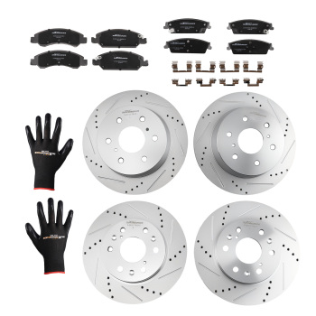 Front Rear Brake Rotors+Calipers w/Pads compatible for Cadillac Escalade (ESV) 2015-2020