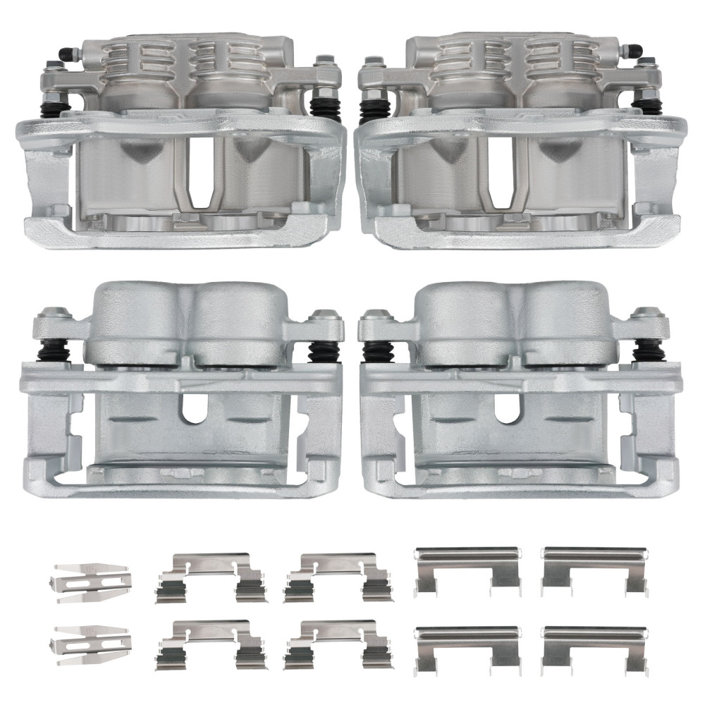 Front Rear Brake Calipers Brake Pads Set compatible for Cadillac Escalade/Chevy Tahoe 2002