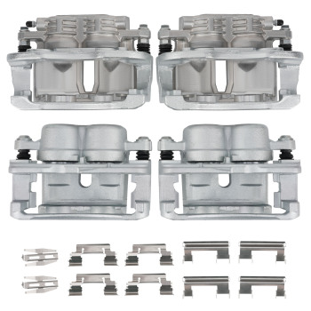 Front Rear Brake Calipers Brake Pads Set compatible for Cadillac Escalade/Chevy Tahoe 2002