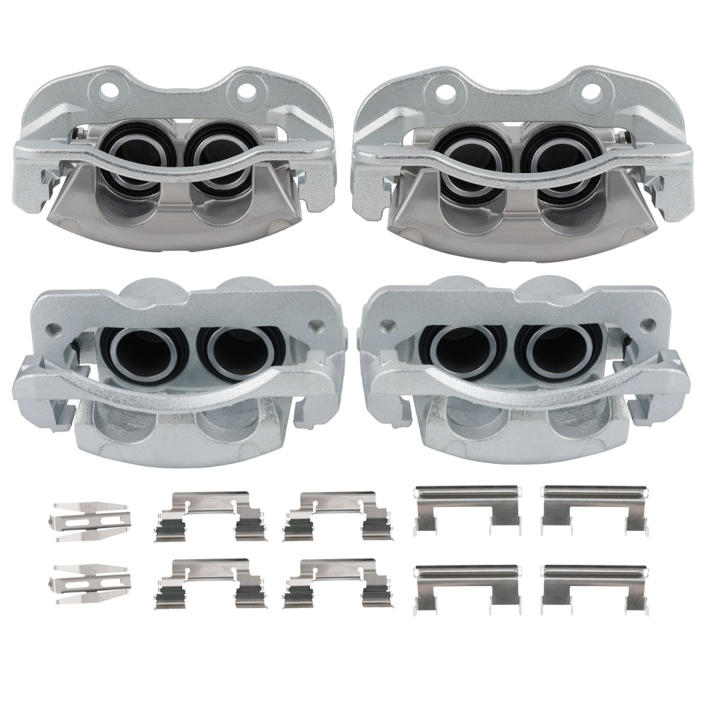 Front Rear Brake Calipers Brake Pads Set compatible for Cadillac Escalade/Chevy Tahoe 2002