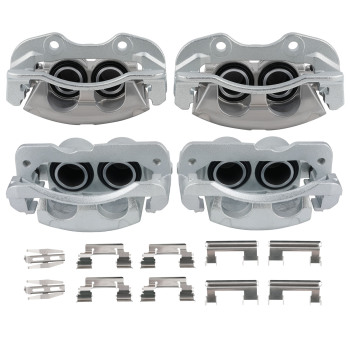 Front Rear Brake Calipers Brake Pads Set compatible for Cadillac Escalade/Chevy Tahoe 2002