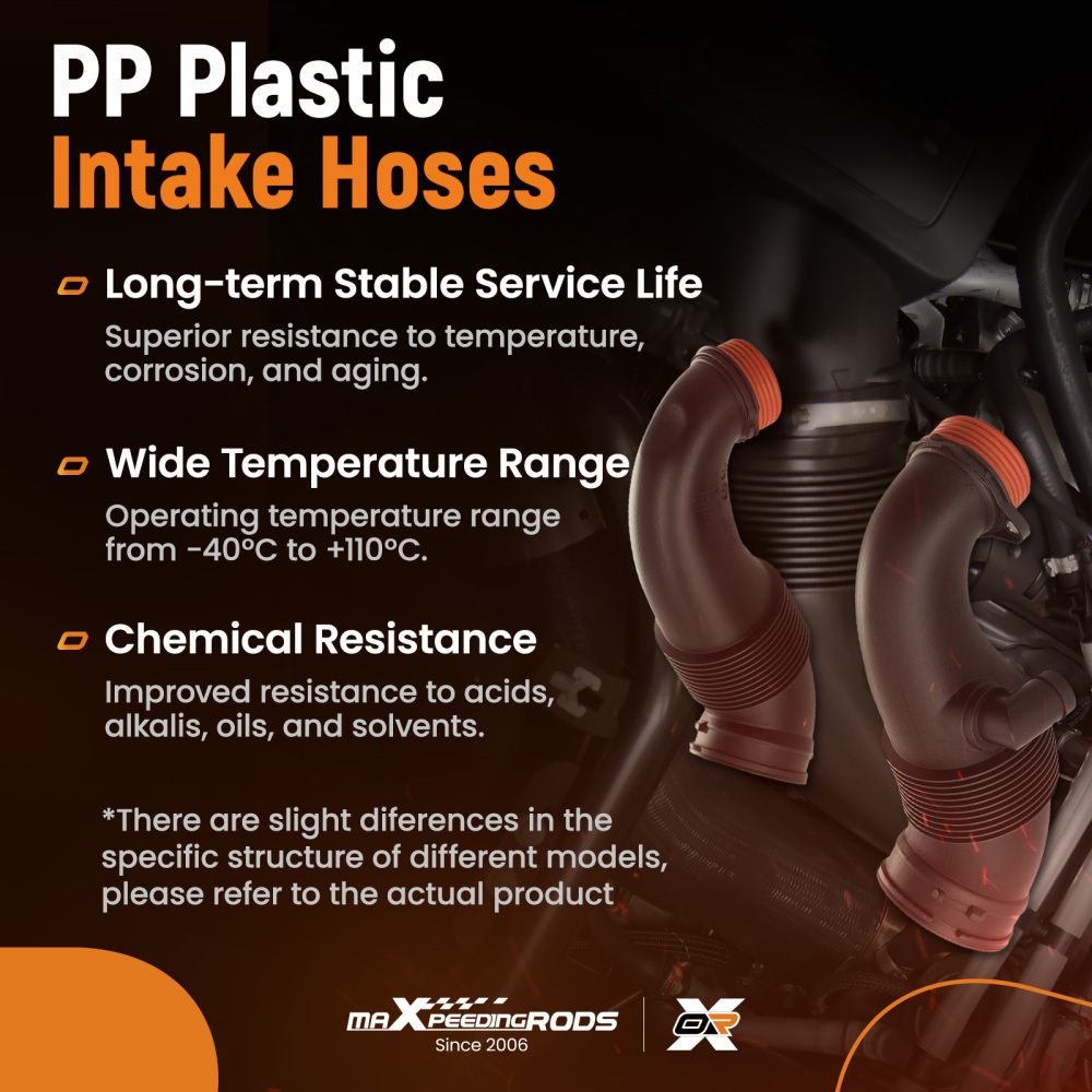 Air Intake Hose Duct Left Right compatible for BMW X5 X6 xDrive50i 2014-2019 13717638568