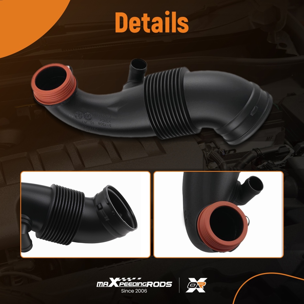 Air Intake Hose Duct Left Right compatible for BMW X5 X6 xDrive50i 2014-2019 13717638568