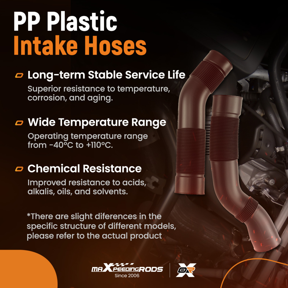 2PCS Air Intake Hose Kit compatible for Mercedes-Benz 500SL/SL500 1990-98 1190940182 LR