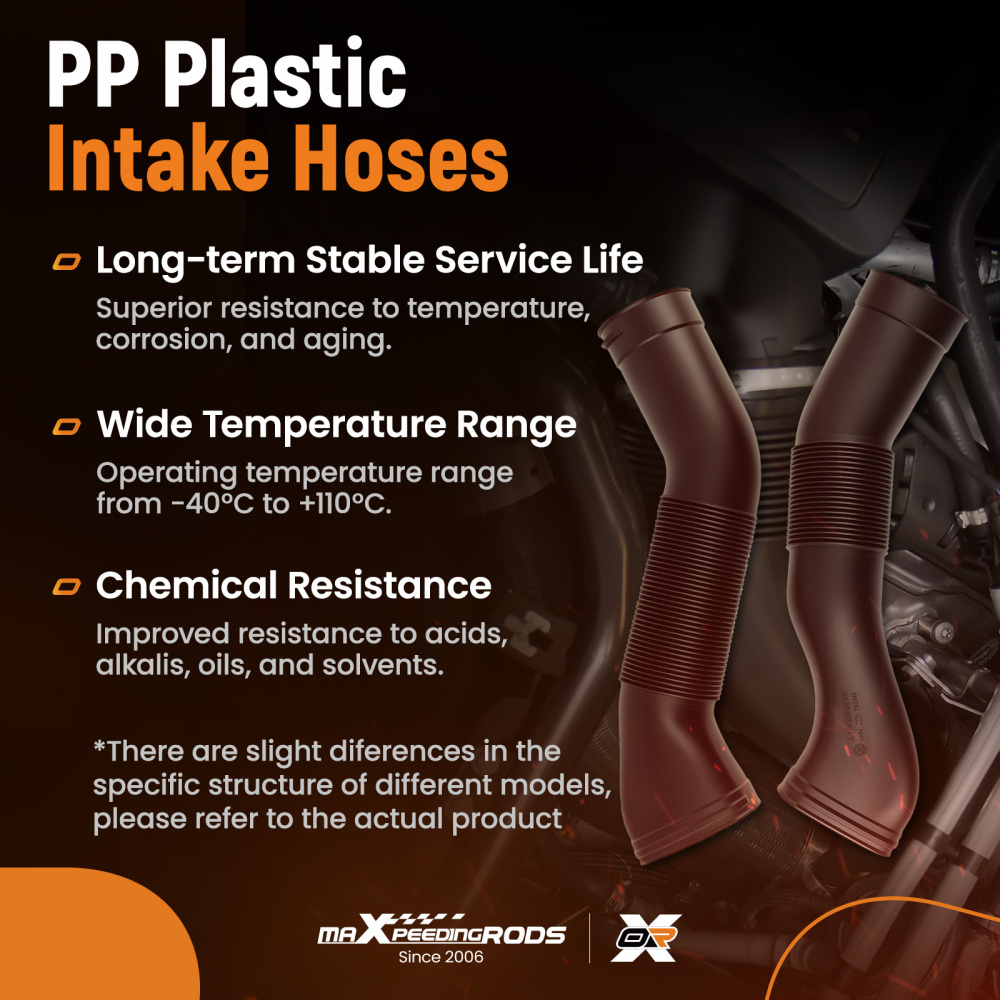 Air Duct Hose Left Right compatible for Mercedes CLS500 E500 2003-2006 1130942182 Black