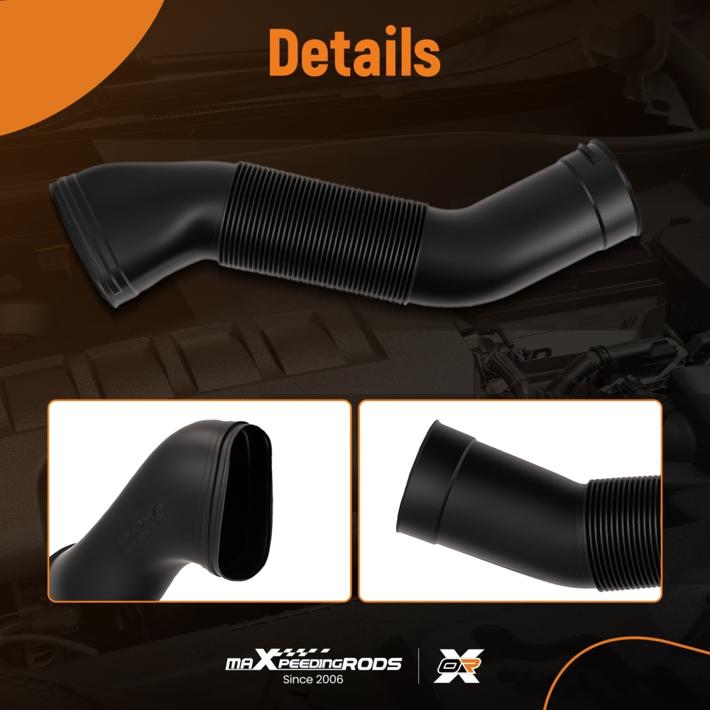 Air Duct Hose Left Right compatible for Mercedes CLS500 E500 2003-2006 1130942182 Black