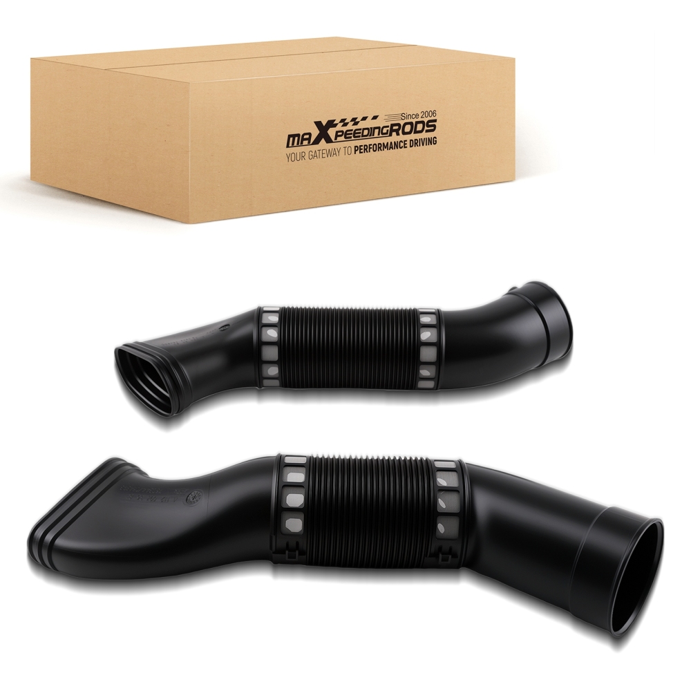 Air Duct Assembly compatible for Mercedes E320 3.2L 2003-2005 A1120943482 Left Right Black