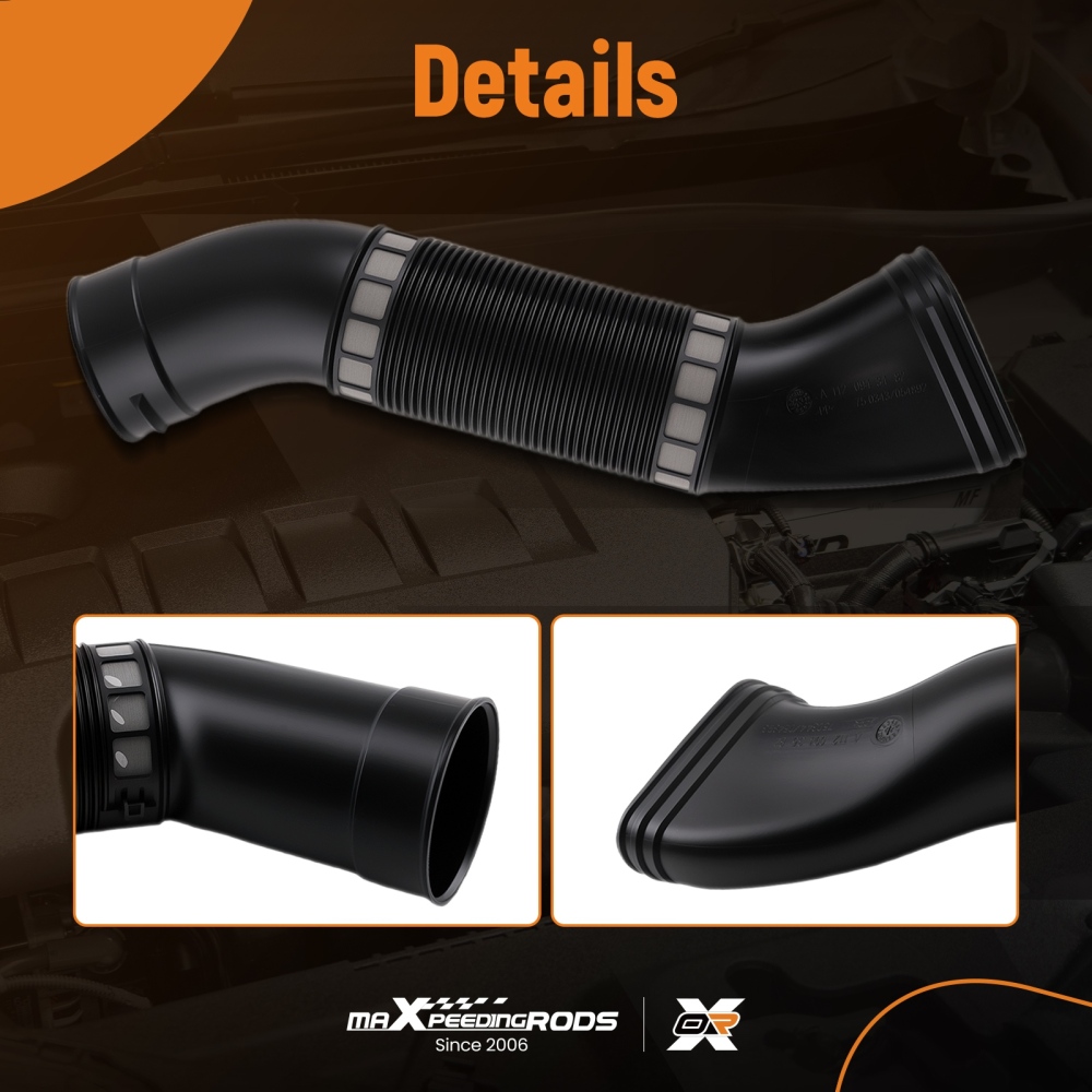 Air Duct Assembly compatible for Mercedes E320 3.2L 2003-2005 A1120943482 Left Right Black