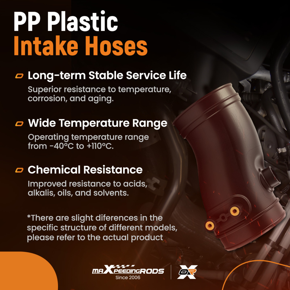 Air Intake Hose Black compatible for Ford F-250/F-350 03-07 3C3Z-9C623-AA Front Plastic