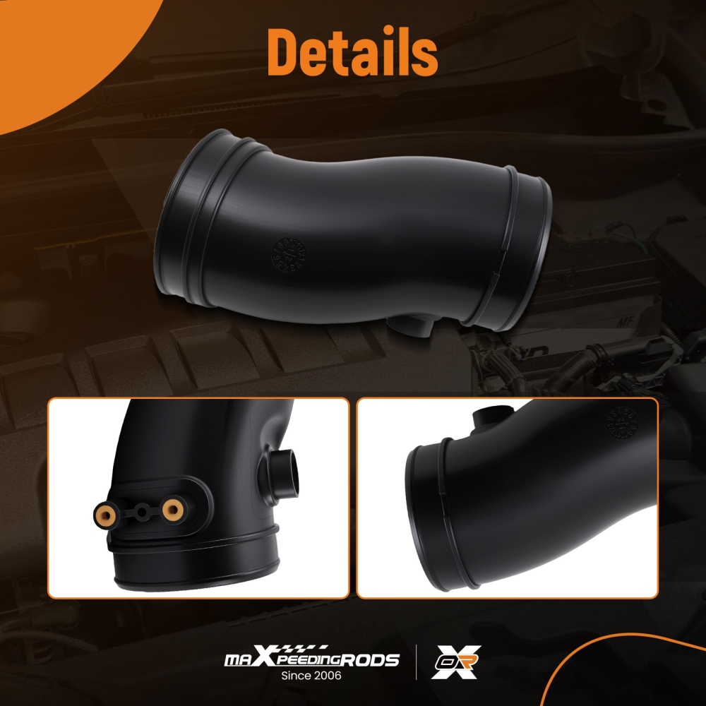 Air Intake Hose Black compatible for Ford F-250/F-350 03-07 3C3Z-9C623-AA Front Plastic