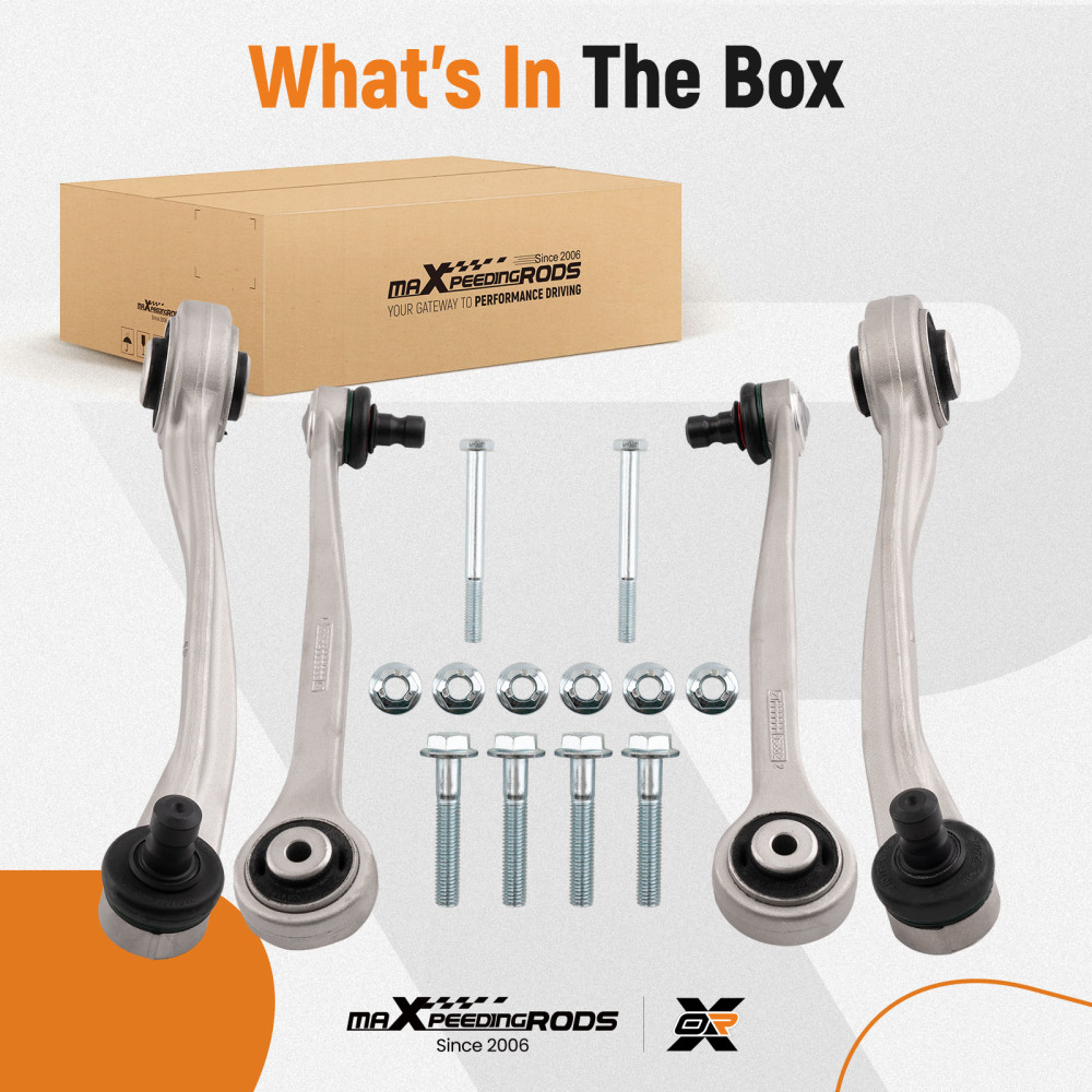 4 KIT BRACCIO DI CONTROLLO SUPERIORE ANTERIORE compatibile per AUDI A4 B8 8K2 8K5 A5 8F7 8T3