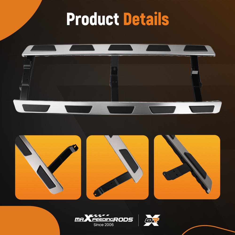 Running Boards compatible for AUDI Q7 4L 07-15 Side Steps Black Protection Bars Aluminum