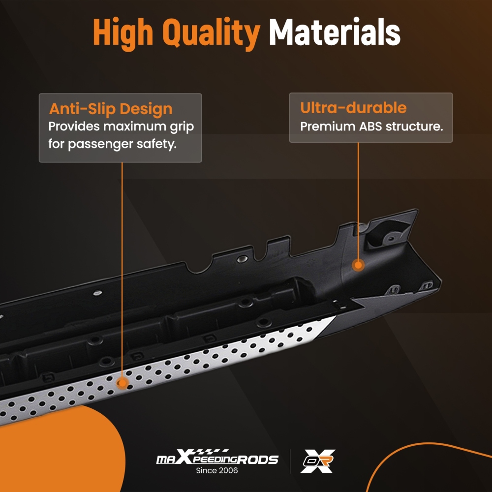 Aluminium Side Steps Running Boards compatible for BMW X5 E70 2007-2013 Non-Slip Entry Bars