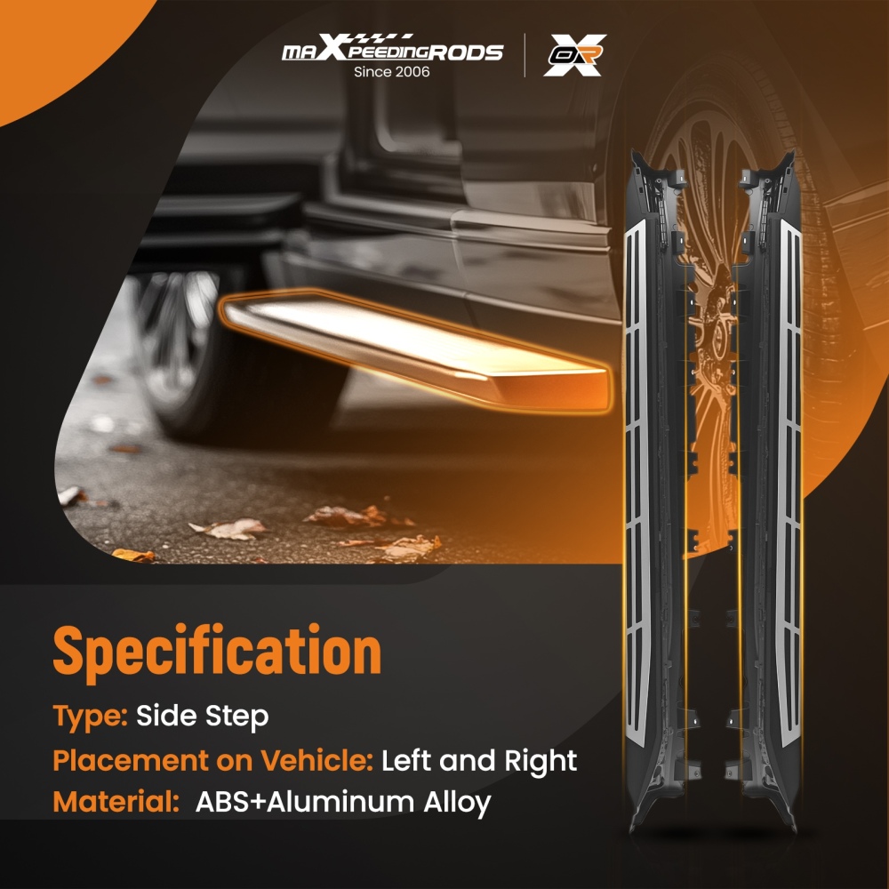 Running Boards Side Steps compatible for BMW X5 G05 19-23 Nerf Bars Step Rails Non-Slip