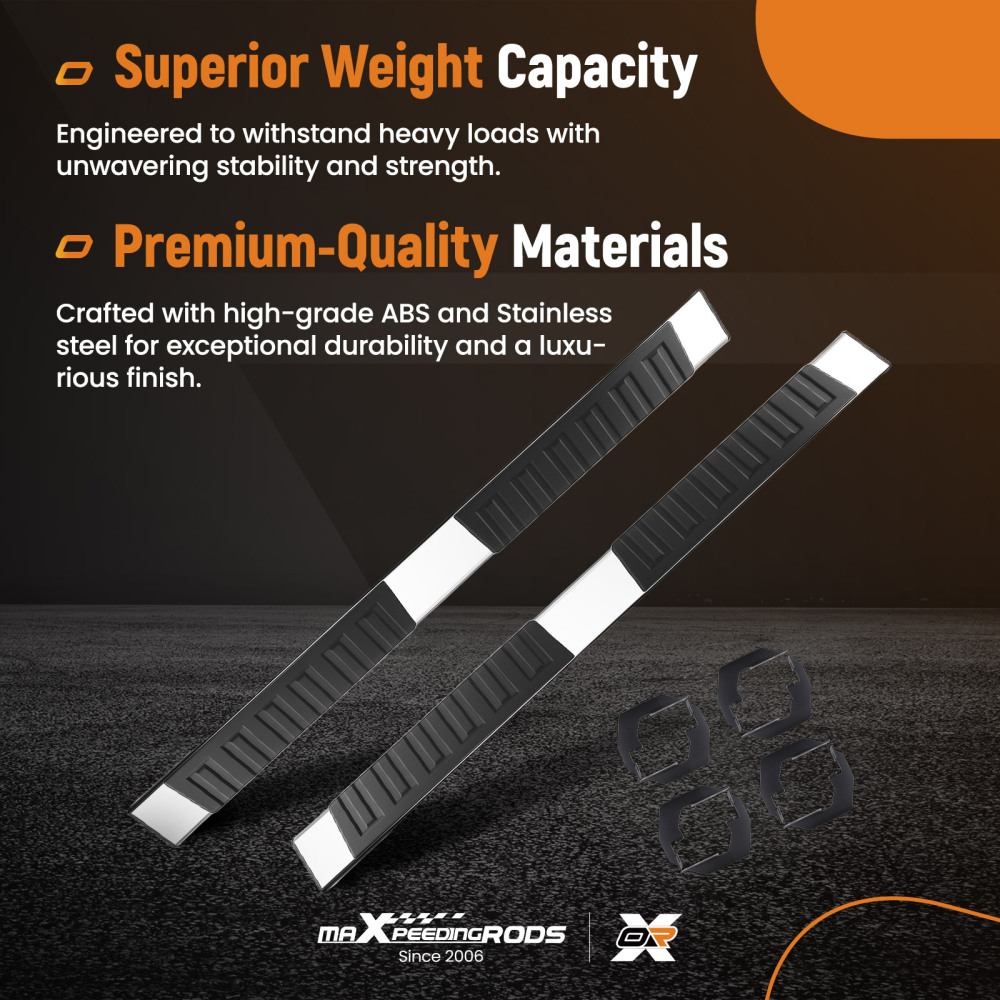 Black Running Boards compatible for Chevy Colorado / GMC Canyon Crew Cab2015-2025