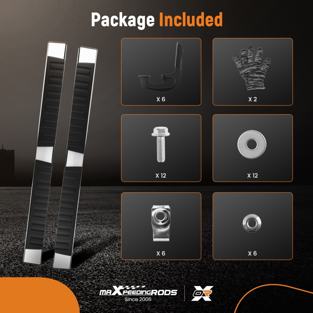 Anti-Slip Running Boards Side Steps compatible for Silverado/GMC Sierra 2007-2018 2019